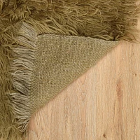 Tapis d'appoint Nouveau Flokati 1400 gr de 2' 4" x 4' 8", Champignon