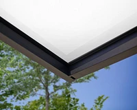 Canopia by Palram Sophia 3 ft. x 5 ft. Door Awning Kit - Grey Structure & White Opal Panels