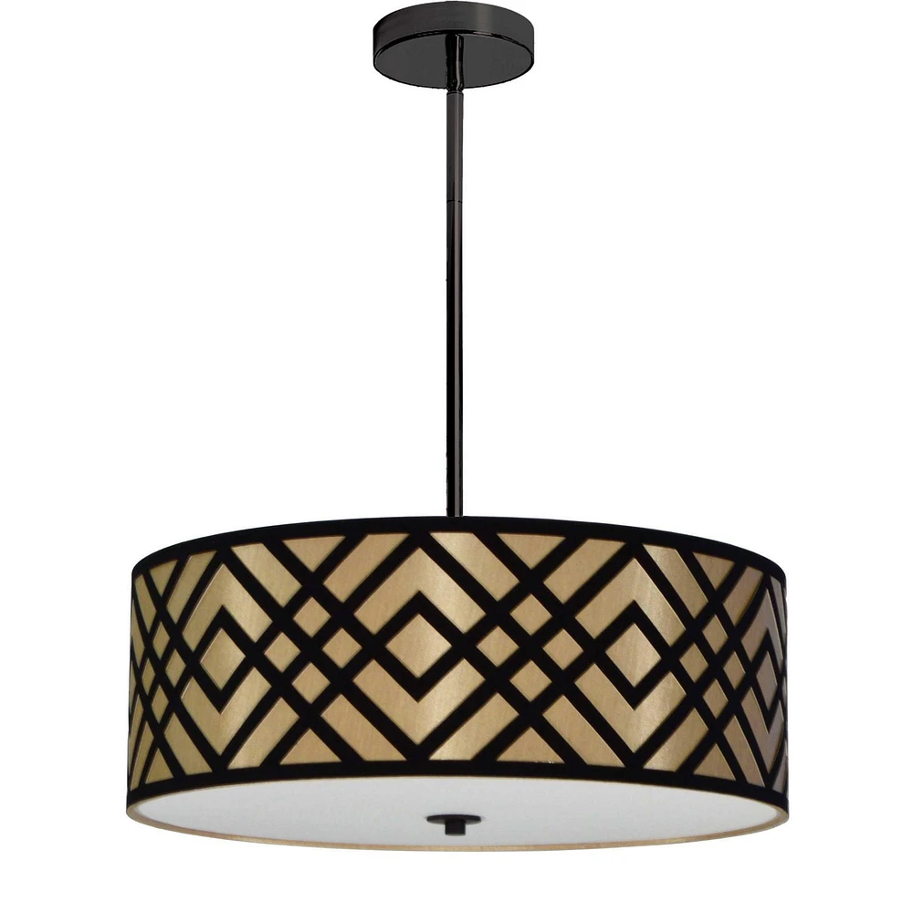 Dainolite MON-194P-PC-GBK Gold/Black Pendant
