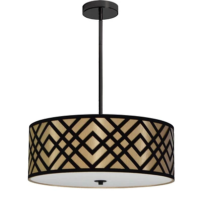 Dainolite MON-194P-PC-GBK Gold/Black Pendant
