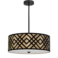 Dainolite MON-194P-PC-GBK Gold/Black Pendant