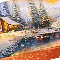 Boîte de 24 cartes de Noël Connections de Hallmark (Cabane en bois rond, œuvre de Thomas Kinkade)