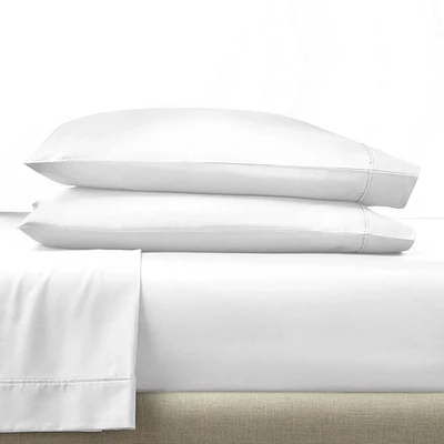 Parure de lit Better Homes & Gardens, 4 pièces, en satin de coton blanc arctique 300 fils, grand lit