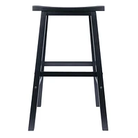 Winsome Satori Saddle Seat Bar Stool, Black