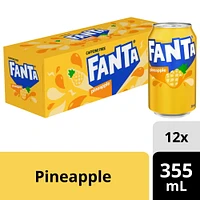 Fanta Pineapple Fridgepack Cans, 355 mL, 12 Pack, 12 x 355 mL
