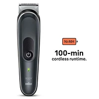 Tond. pr le corps Braun BG5340, pr hommes, poitrine, aisselles, aine et plus, incl. 2 peignes de 1-11 mm, techn. SkinShield pr util. en douceur, étanche, 100 min