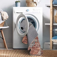 Tapis d'appoint lavable Carter 3 pi x 5 pi rouille et ivoire