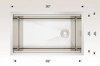 American Imaginations 36-in. W CSA Approved Stainless Steel Kitchen Sink With 1 Bowl And 16 Gauge AI-29287