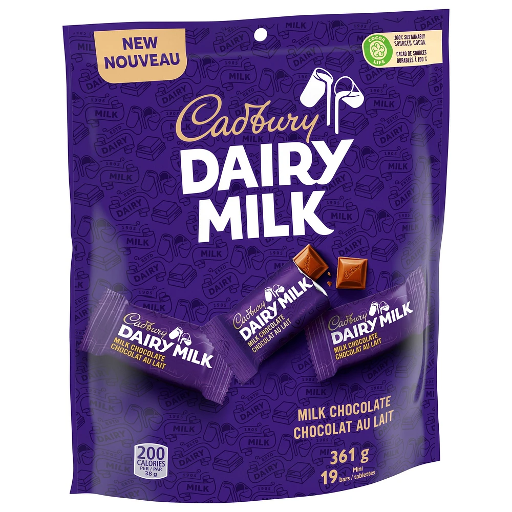 Cadbury Dairy Milk Chocolat Au Lait, 19 Unités,