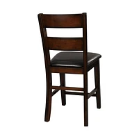 Topline Home Furnishings Burnish Espresso 5pc Counter-height Dining Set