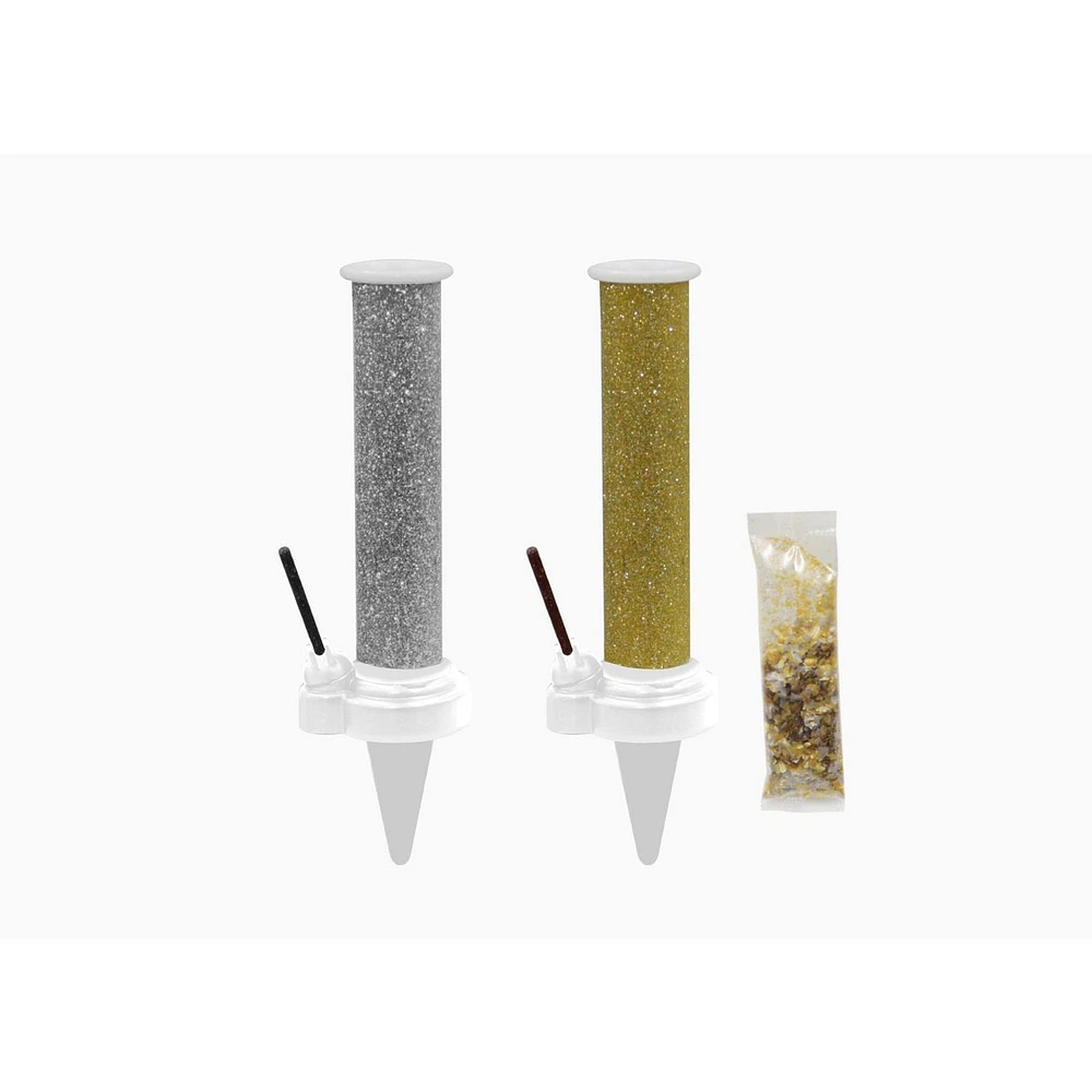 Candle - Party Popper! Cake Topper Gold and Silver, Confetti Popper