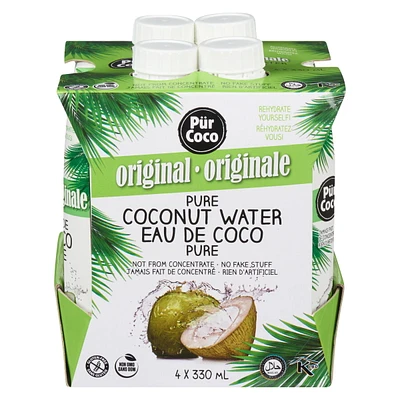Eau de coco pure Pür Coco 4x330ml