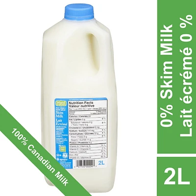 Island Farms Fat Free Skim 0% Milk, 2 L Jug