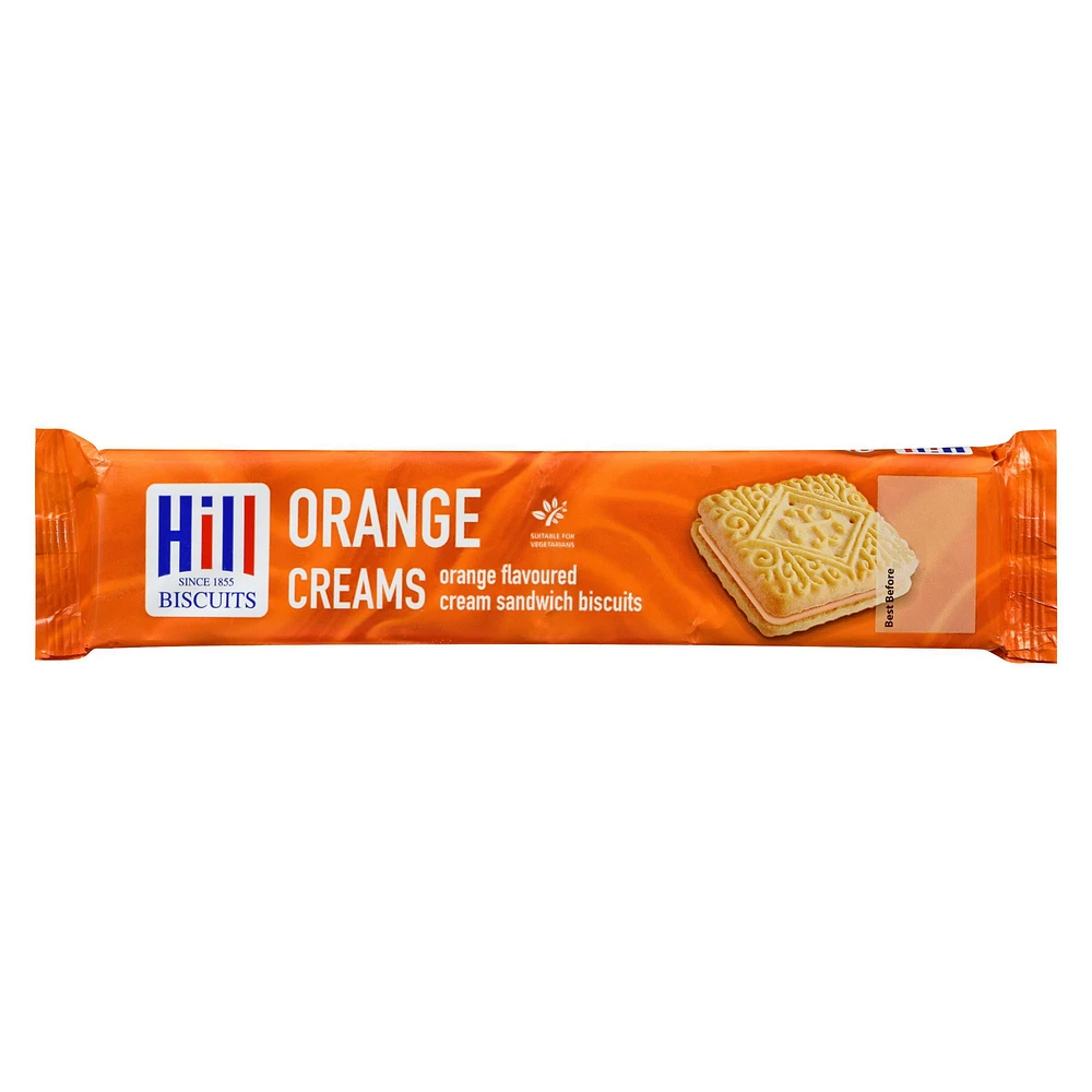 Hill Biscuits Orange Flavoured Cream Sandwich Biscuits, 150 g