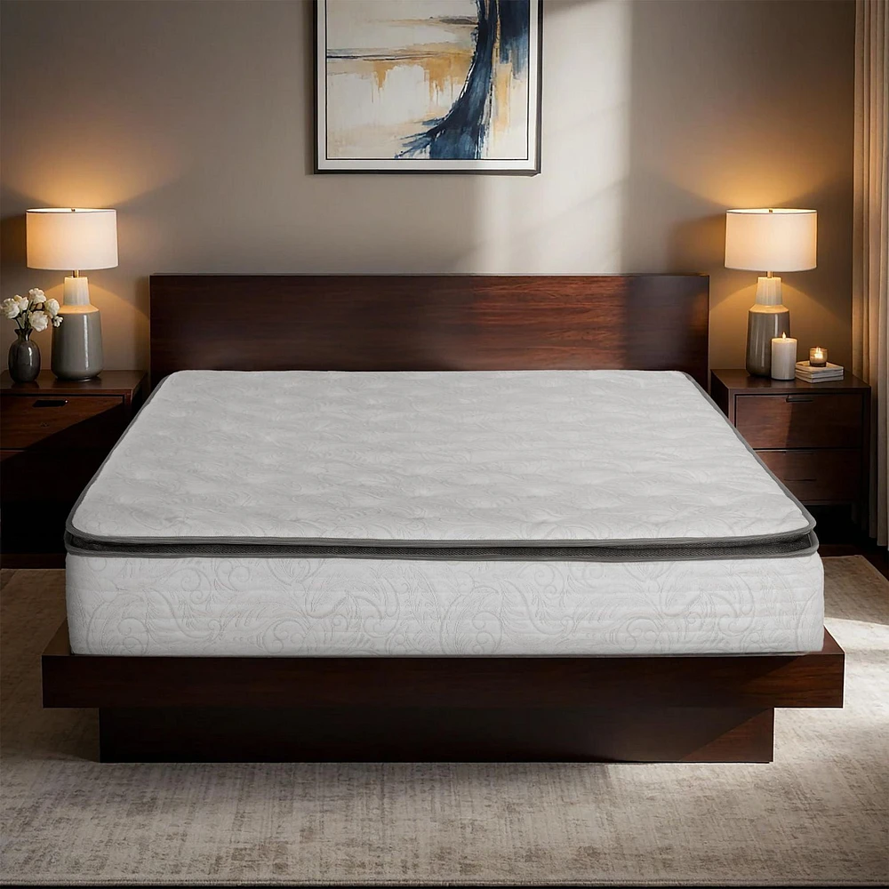Matelas Berri à ressorts ensachés de 10 po avec gel à la région lombaire de Primo International