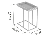 Table d'appoint. Table de bout pour salon. Table de chevet ou table de nuit. Petite table d'entrée. Facile à assembler. Aspect bois recyclé.