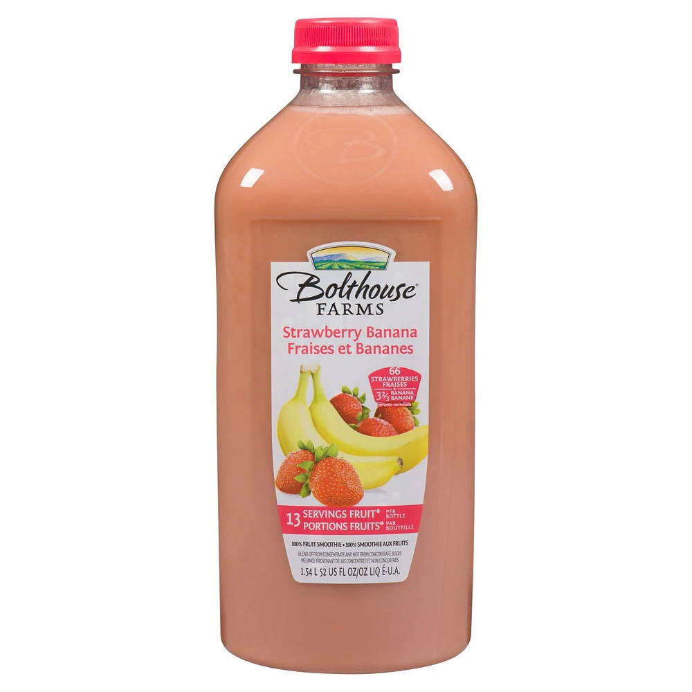 Bolthouse Farms Strawberry Banana Fruit Juice Smoothie, 1.54 L