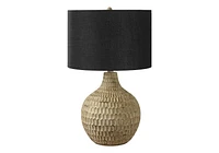 Monarch Specialties Lighting, 25"h, Table Lamp, Black Shade, Brown Resin, Contemporary