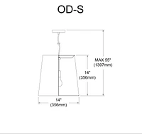 Pendentif Dainolite OD-S-698 Noir