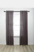 ENSEMBLE DE TRINGLE À RIDEAUX HOMETRENDS NOBLE AU FINI NOIR MAT – DIAMÈTRE DE 1" ET LONGUEUR DE 60" À 144" Ensemble de tringle à rideaux
