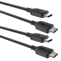 onn. 2-Pack USB 60W Certified 6 FT/1.8 m USB-C to USB-C Cable, Transfer while Charging