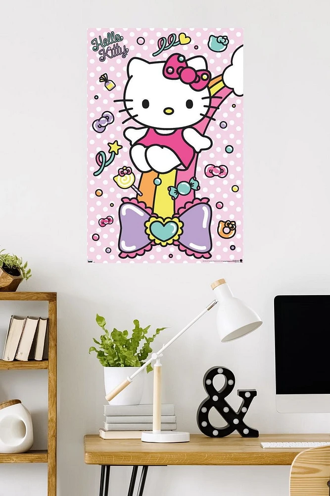 Hello Kitty: 21 Sugar Rush - Rainbow Wall Poster, 22.375" x 34"