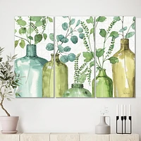 Designart Feuilles vertes botaniques mixtes I0 Art mural sur toile