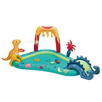 Bluescape Centre De Jeu Dinosaure Toboggan aquatique doux avec jeux et jouets gonflables, Pulvérisateur d'eau intégré, Âge : 2+