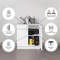 Armoire de base Prepac Elite avec comptoir en mélamine
