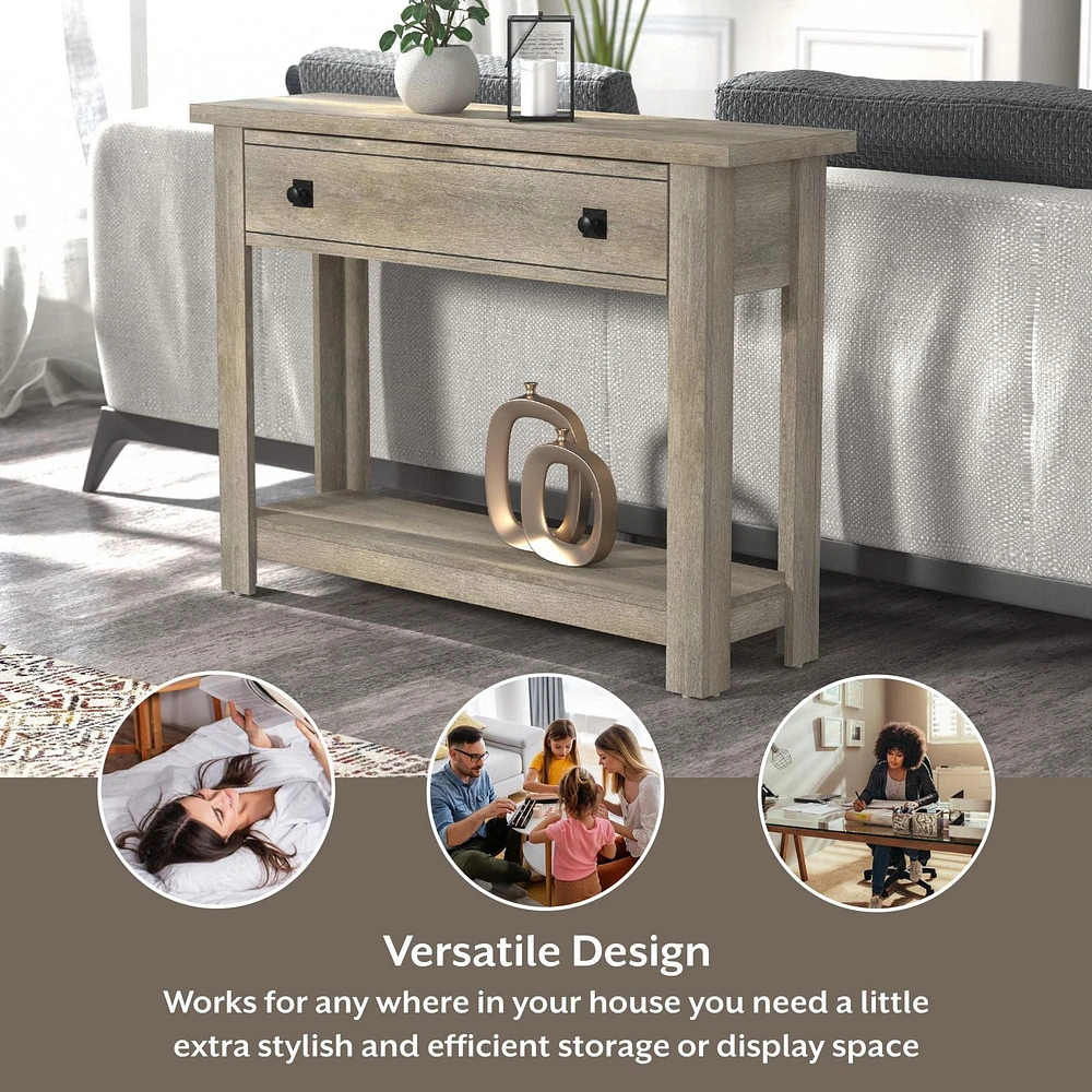 Hillsdale Coover Table console en bois avec 1 tiroir
