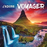 BrownTrout Canada J'adore voyager 2024 12x24 Inch Square Wall Calendar, 9781525611735