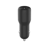 Belkin BoostCharge Dual Car Charger 42W w/Fast Charge USB-C 30W PPS & 12W USB-A Ports for Apple iPhone 15, 15 Pro, 15 Pro Max, iPhone 14 Series, iPhone 13 Series, Samsung Galaxy S23, & More - Black., 42W CAR CHARGER, 30W PD PPS USB-C, 12W USB-A,BLK