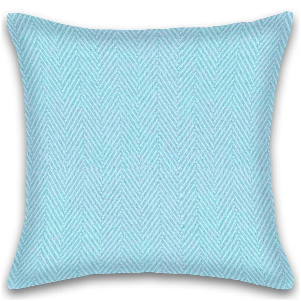 Ensemble de 2 coussins en coton à rayures à chevrons remplis de poly avec fermeture à glissière lavable en machine