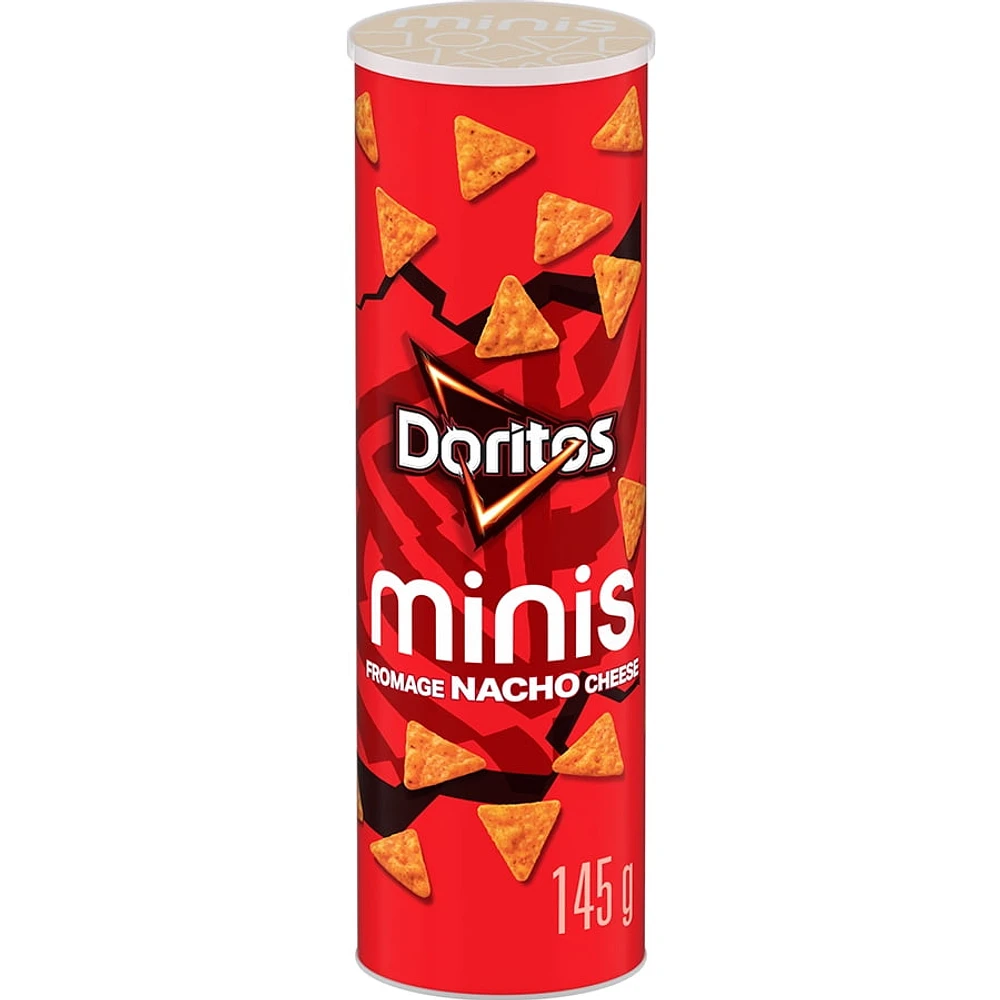 Doritos Minis Nacho Cheese Flavoured Tortilla Chips - Canister, 145 g.