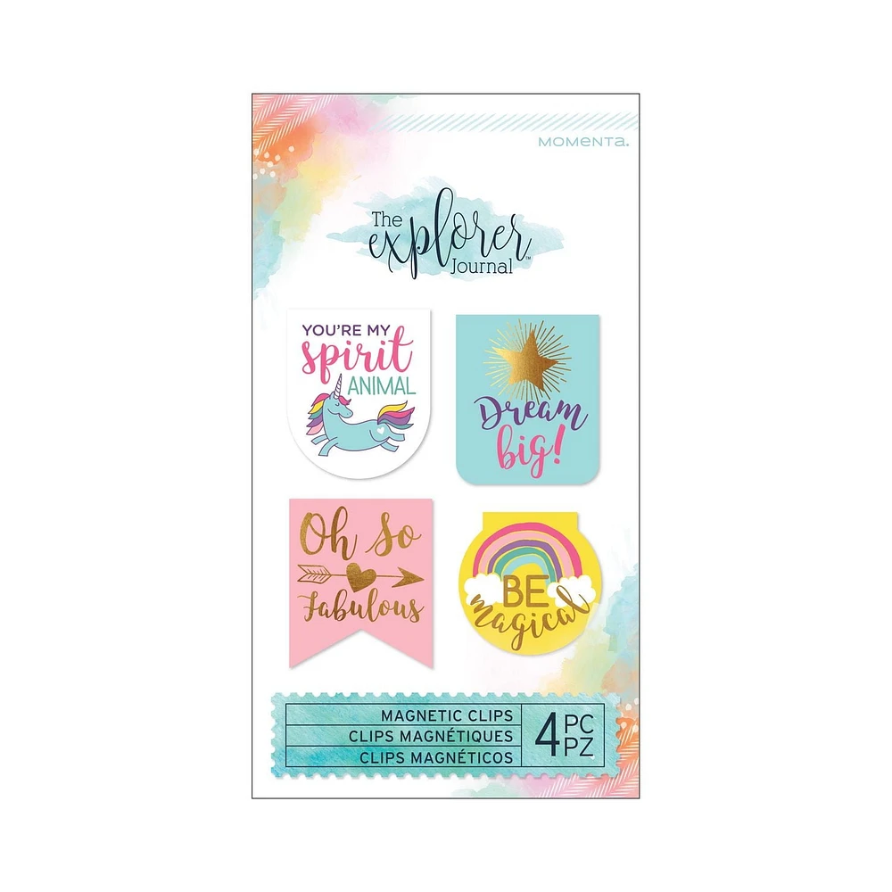 Momenta Inc Explorer Journal Magnetic Clips Unicorn
