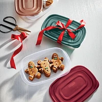 Rubbermaid TakeAlongs serving bowl-shaped Food Storage Containers, 15.7 Cup (3.7 L), Rhubarb, 2 Count, 2 Count