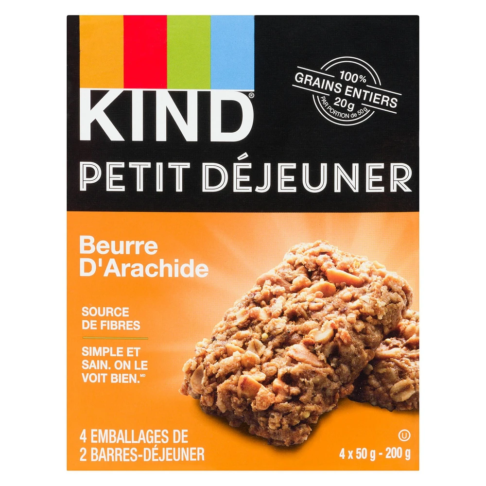 Kind Breakfast Bar - Peanut Butter, 4 x 50g