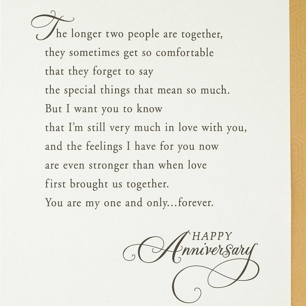 Carte d'anniversaire pour un époux, une épouse, un copain, une copine, Hallmark (« My Heart is Yours »)