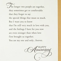 Carte d'anniversaire pour un époux, une épouse, un copain, une copine, Hallmark (« My Heart is Yours »)