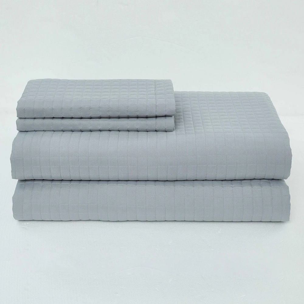 Ensemble de courtepointe Millano Classique - Gris clair