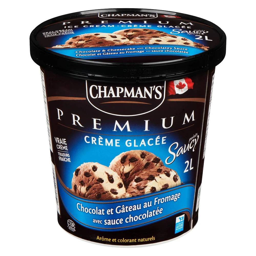 Chapman's Premium Chocolate & Cheesecake with Chocolate Saucy Spots Cream