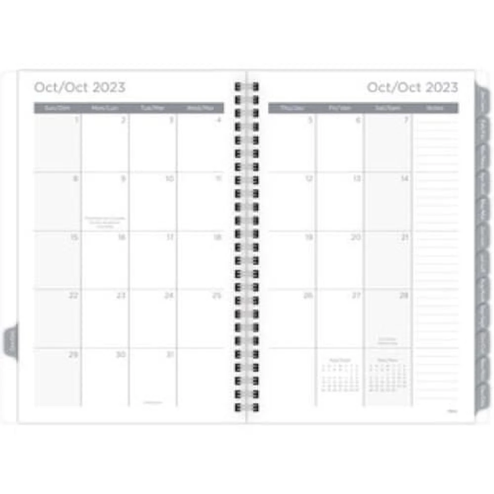 Petit Agenda Hebdomadaire/Mensuel 2024 Mead, Cœurs Pastel