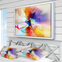 Designart Fleur créative en plusieurs couleurs ART MURAL À CADRE FLOTTÉ