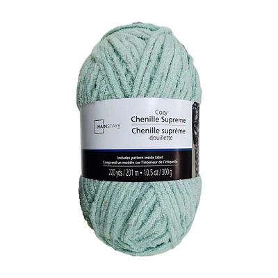 MAINSTAYS cozy white chenille yarn