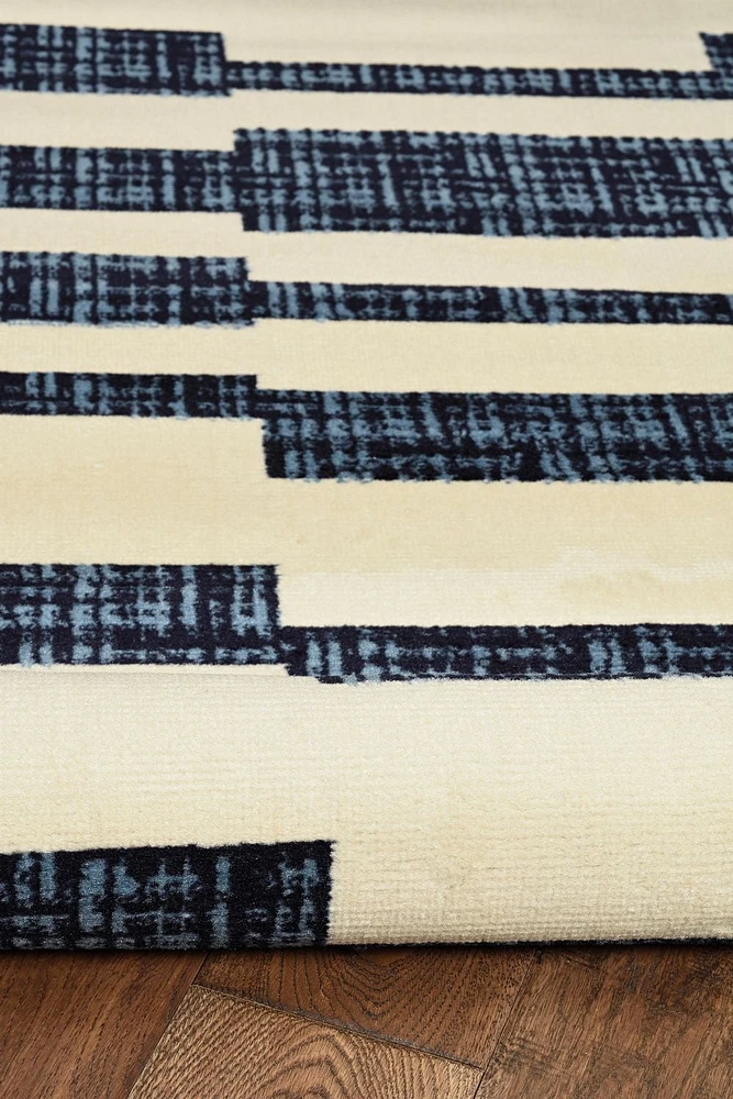 Tapis Capri Leslie os & bleu de 6 pi 5 po x 9 pi 3 po