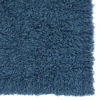 Tapis d'appoint Nouveau Flokati 1400 gr de 3' 6" x 5' 6", Bleu Denim