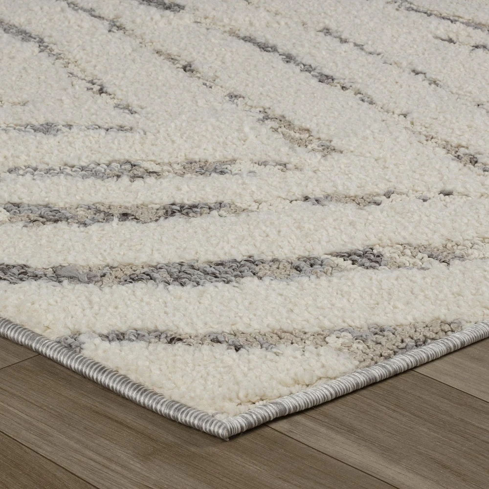 Tapis Branch Nimbus Tapis d'intérieur floral, gris crème, moderne - Salon, chambre, salle à manger et cuisine