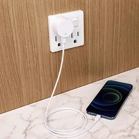 onn. 2.4 Amp USB Wall Charging Kit with 3 FT. Lightning to USB-C Cable, Travel Friendly, Folds 90˚