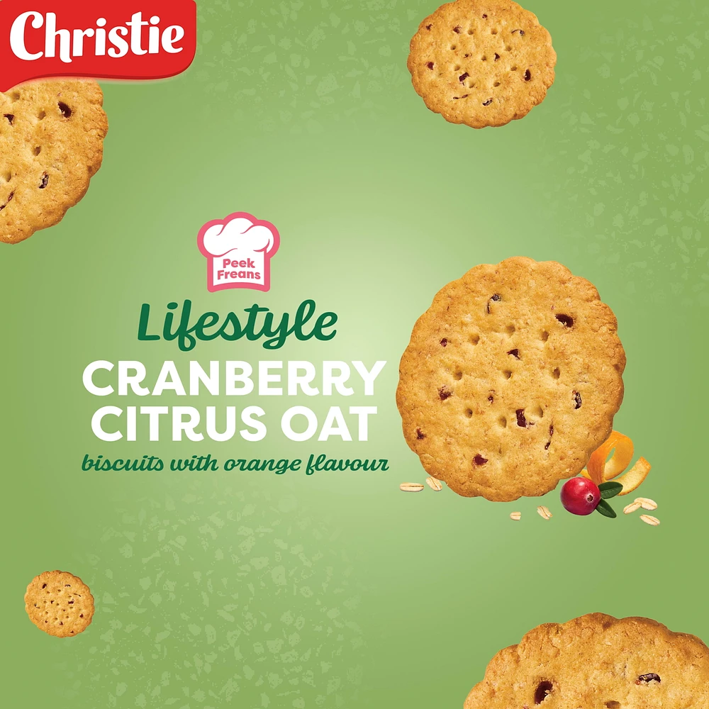 Peek Freans Lifestyle Cranberry Citris Oat Cookies, Biscuits, 290 g