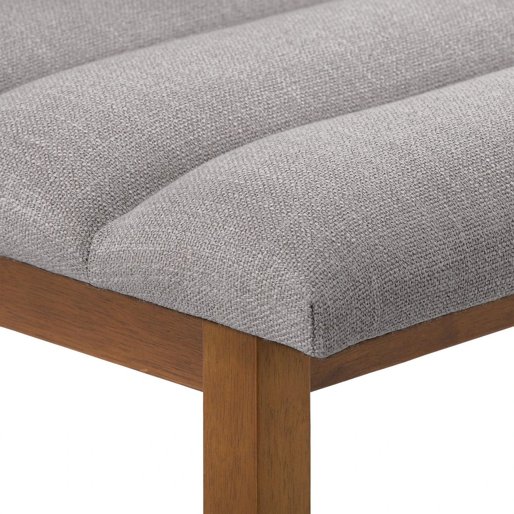 Tabouret de bar à rainures en tissu rembourré, lot de 2